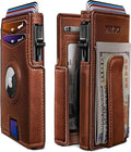 Air tag Wallet for Men, with Money Clip 10 Cards Metal Case